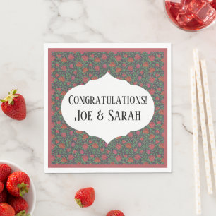 Victorian Gothic Perfect Red & Fuchsia Roses Napkins