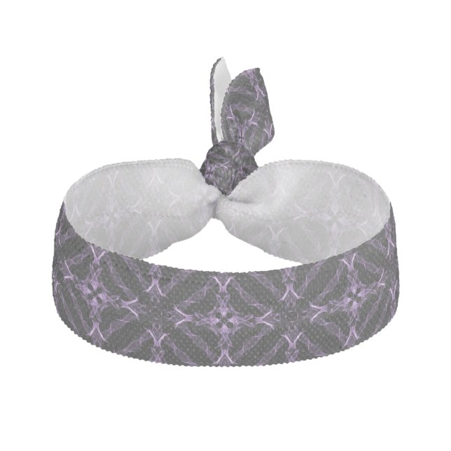 Victorian Gothic Purple Fractal Design Hair Tie (Front)