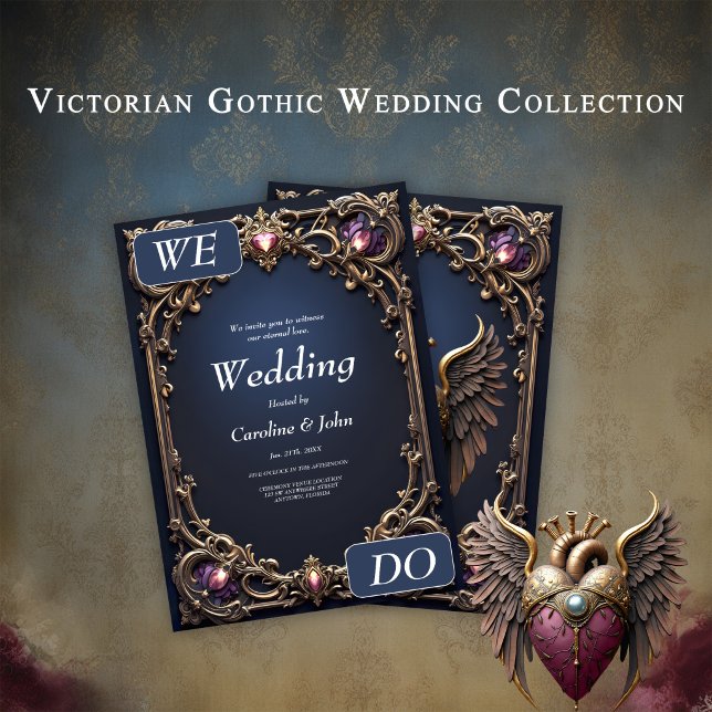 Victorian Gothic Wedding Collection Invitation (Creator Uploaded)