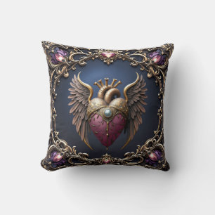 Victorian Gothic Wedding Collection Throw Pillow