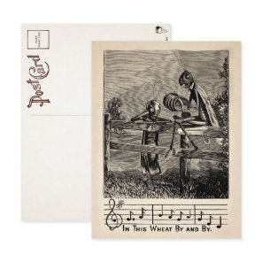 Victorian Grasshopper Song Postcard