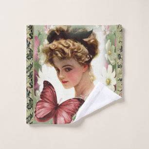 Victorian Green Bathroom Towel Sets