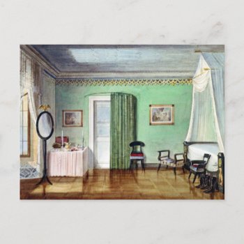 Victorian Green Bedroom Postcard by lilandluckysloot at Zazzle