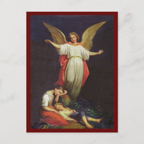 Victorian Guardian Angel Postcard