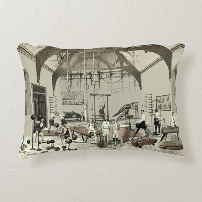 Victorian Gym Accent Pillow (Front)