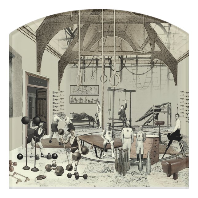 Victorian Gym Door Sign (Contour Front)