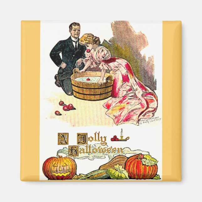 Victorian Halloween Couple Magnet (Front)