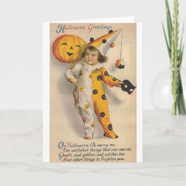 Victorian Halloween Greeting Card (Front)