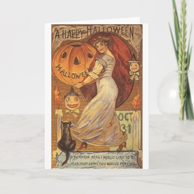 Victorian Halloween Greeting Card (Front)
