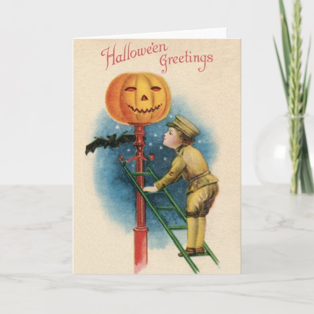 Victorian Halloween Greeting Card (Front)