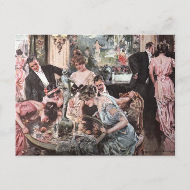 Victorian Halloween Party Postcard (Front)