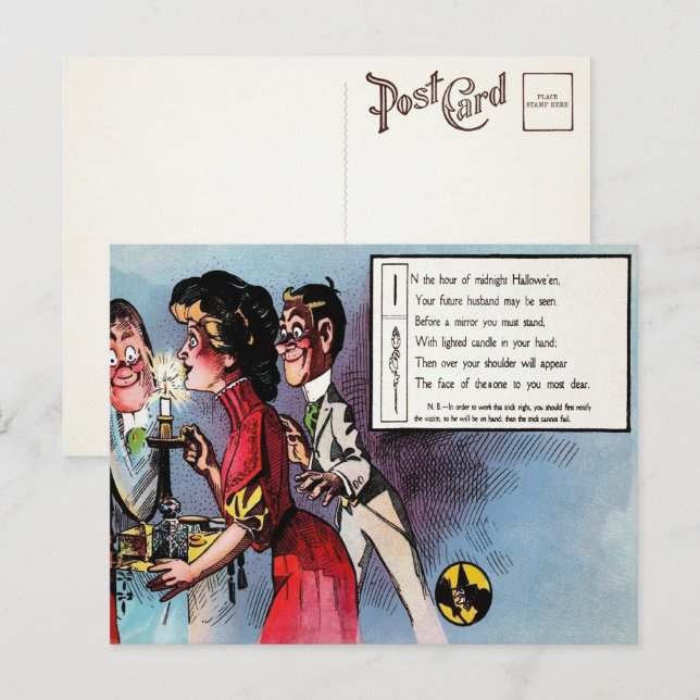 Victorian Halloween Poem 4 Postcard (Front/Back)