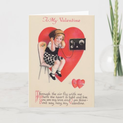 Victorian Ham Radio Valentines Day Card