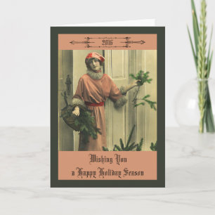 Victorian Hapy New Year Holiday Card