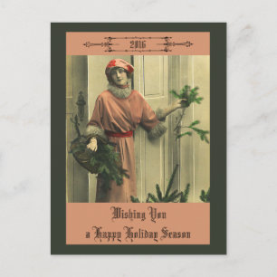 Victorian Hapy New Year Holiday Postcard