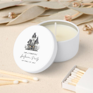 Victorian Haunted House Adult Halloween Party Mini Candle Favors