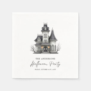 Victorian Haunted House Adult Halloween Party Napkins