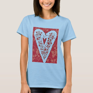Victorian Heart Lace T-Shirt