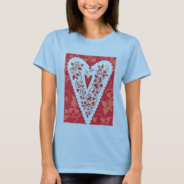 Victorian Heart Lace T-Shirt (Front)