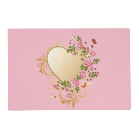 Victorian Heart Laminated Placemat