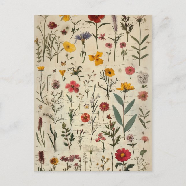 Victorian Herbarium style image Postcard (Front)