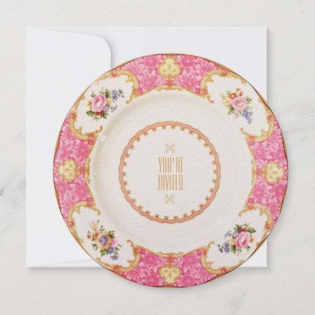 Victorian High Tea Party Invitation (Front)