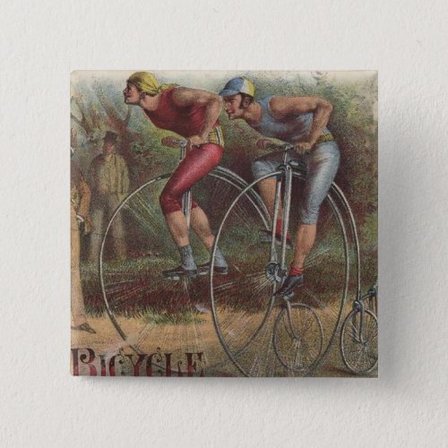 Victorian High Wheel Bicycles Button