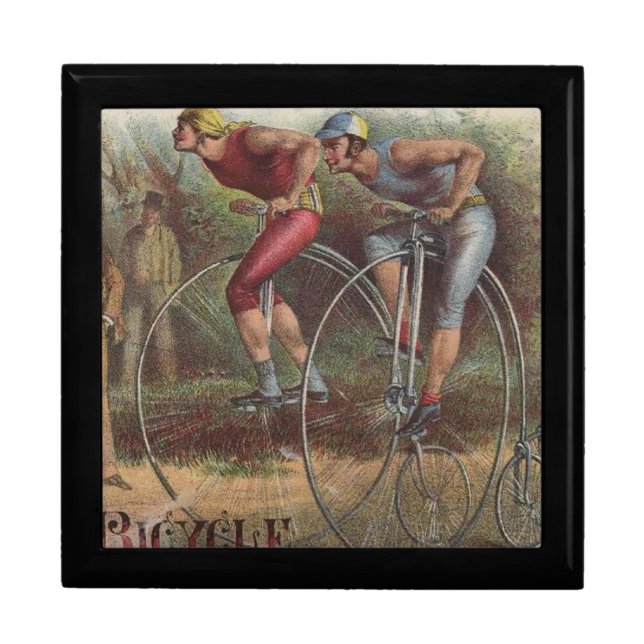 Victorian High Wheel Bicycles Jewelry Box (Front)
