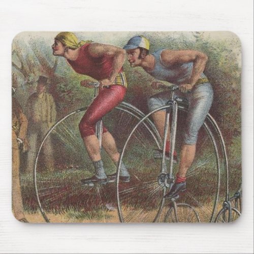 Victorian High Wheel Bicycles Mouse Pad