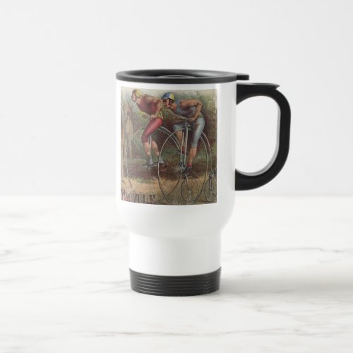 Victorian High Wheel Bicycles Travel Mug