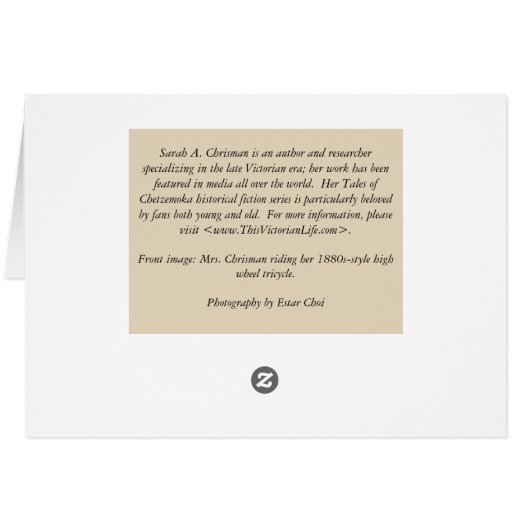 Victorian high-wheel tricycle (Back Horizontal)