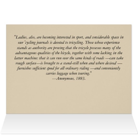 Victorian high-wheel tricycle (Inside Horizontal (Top))