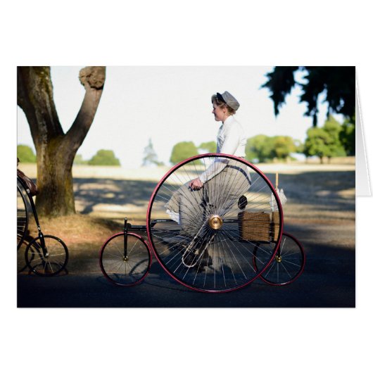 Victorian high-wheel tricycle cards (Front Horizontal)