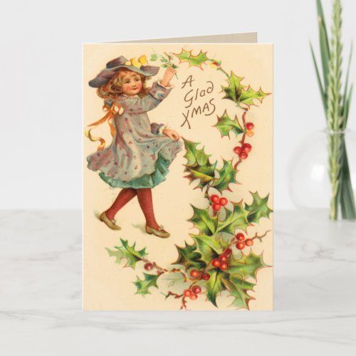 Victorian Holiday Christmas Card Holidays Vintag