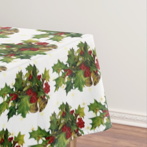 Victorian Holly Leaves Tablecloth
