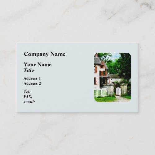 Victorian Home With Open Gate Business Card Template