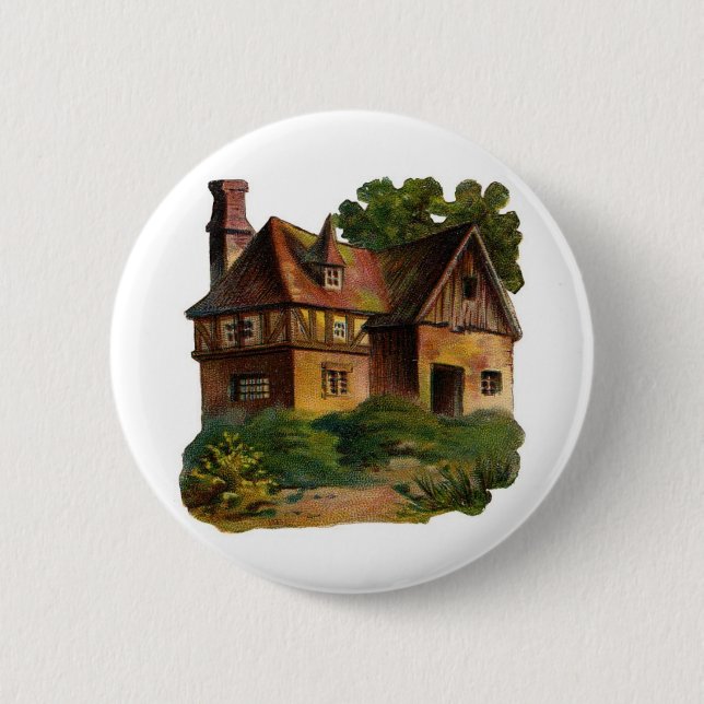 Victorian House Button (Front)