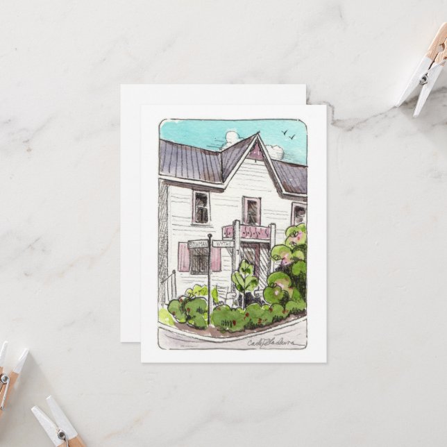 Victorian House Chautuaqua Institute Flat Card (Front/Back In Situ)