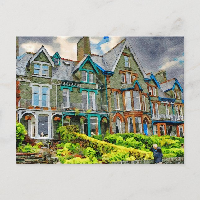 Victorian house in Keswick painted in watercolor Postcard (Front)