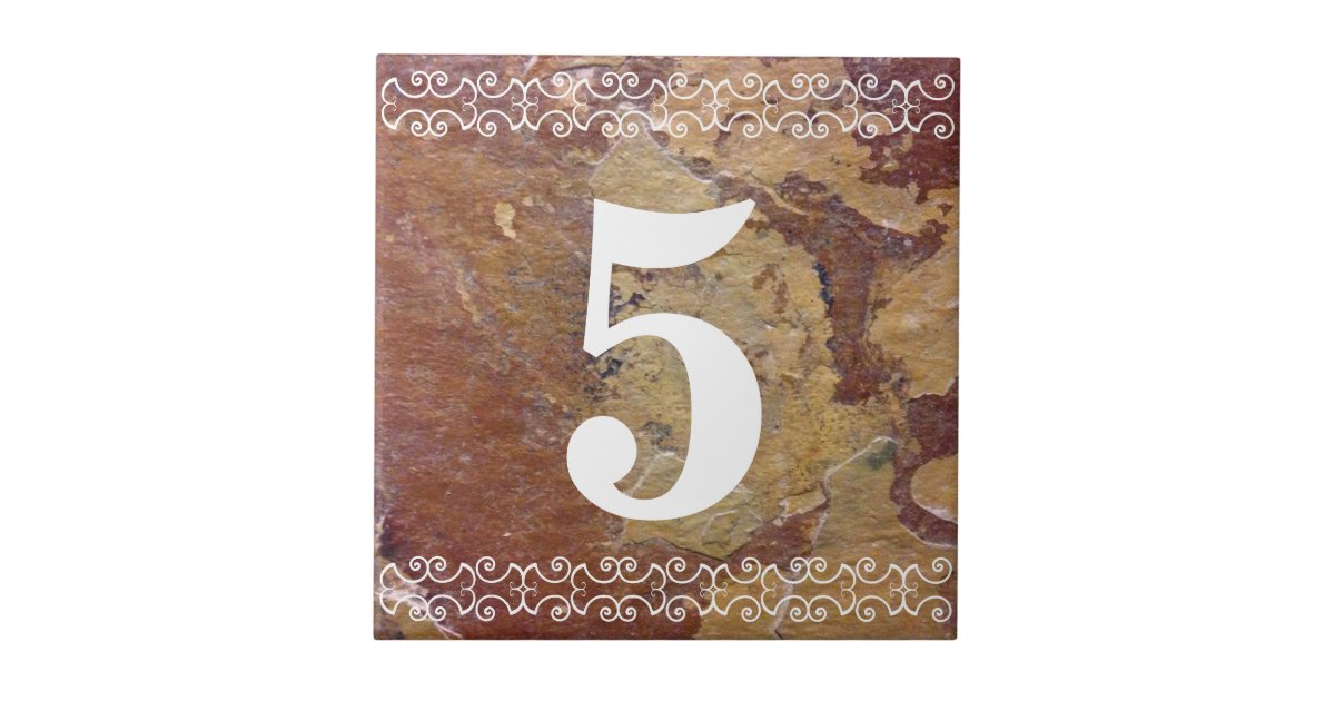 Victorian House Number Tile Zazzle