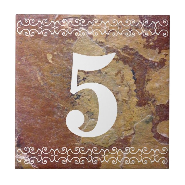 Victorian House Number Tile (Front)