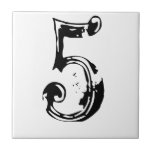 Victorian House Numbers Tile<br><div class="desc">Victorian house number tiles with a worn in look.</div>