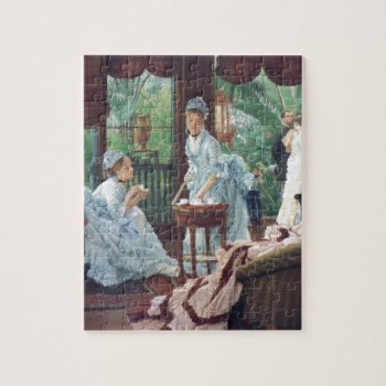 Victorian House Party Tea Fashion Tissot Jigsaw Puzzle by EDDESIGNS at Zazzle