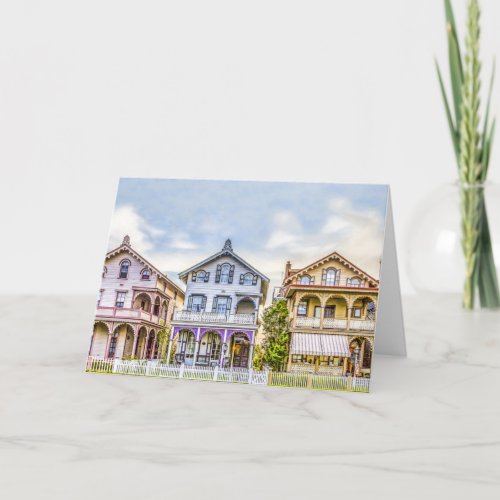 Victorian House Row Greeting Card