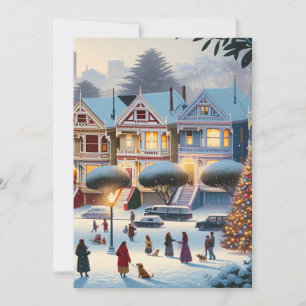 Victorian Houses Christmas Magic San Francisco Invitation