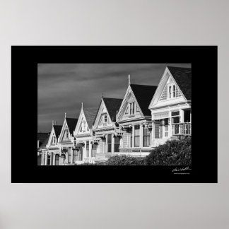 Victorian Houses on Steiner Street, Alamo Square, Poster
