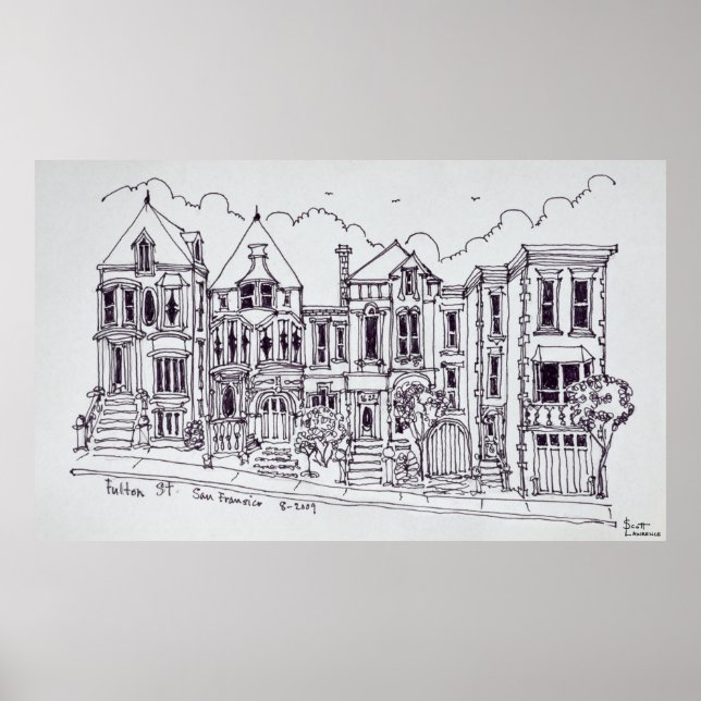 Victorian Houses | San Francisco, California Poster (Front)