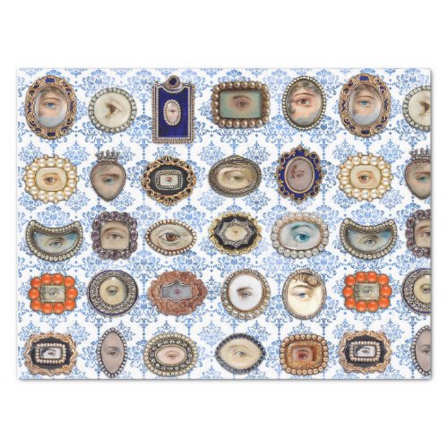 Victorian Inspired Lovers Eyes original art Tissue Paper