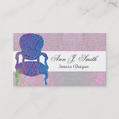 Victorian Design Interior Decor Furniture Business Card Template