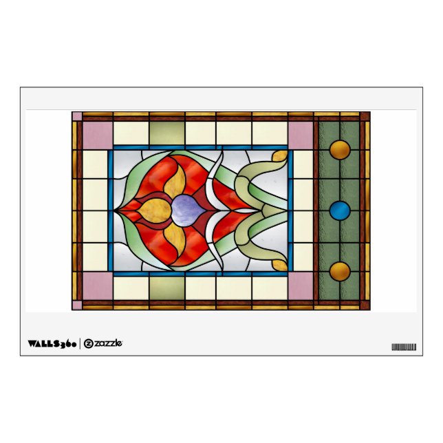 Victorian Iris Window or Wall Decal (Front)